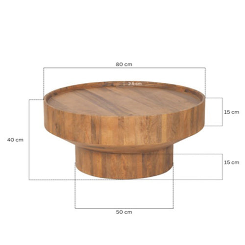 Kare Design Salontafel Tessa Ø80cm