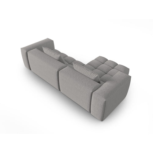 Cosmopolitan Design - Modulaire hoekbank links Verona 3-zits, structurele stof warm grijs - 145x260x70cm