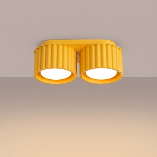 Sollux Lighting Plafondlamp AURA 2 geel Gx53 - 21x10x8cm