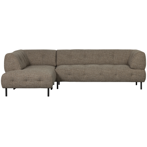 WOOOD hoekbank links Lloyd - Polyester - Donkerbruin - 77x267x205/91