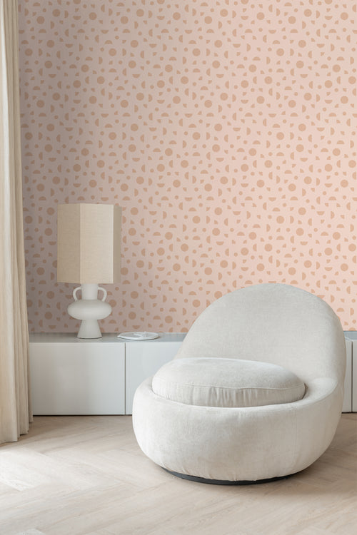 ESTAhome behang grafisch motief terracotta roze - 50 x 900 cm - 139751 - vtwonen shop