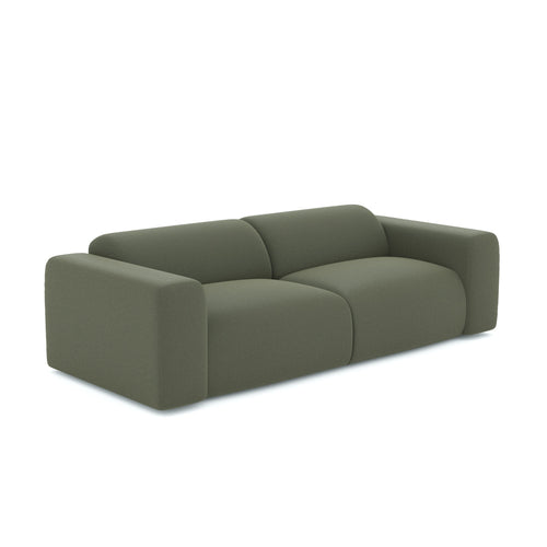 Sia Home - Bank MYRA - kruisweefsel olijfgroen 205cm