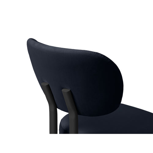 Set van 2 fluwelen stoelen Sam flueel zwart - 52x51x82cm