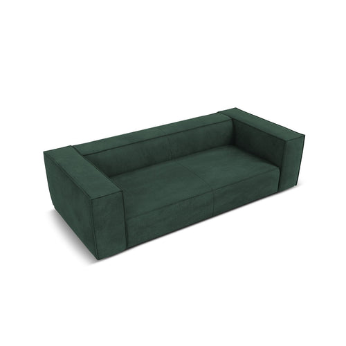 Cosmopolitan Design - Bank Turin 3-zits, structurele stof groente - 100x227x68cm