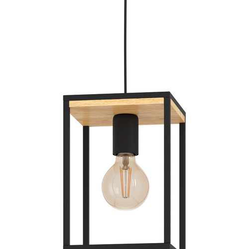 EGLO hanglamp Libertad - e27 - 18 cm - zwart/bruin - vtwonen shop