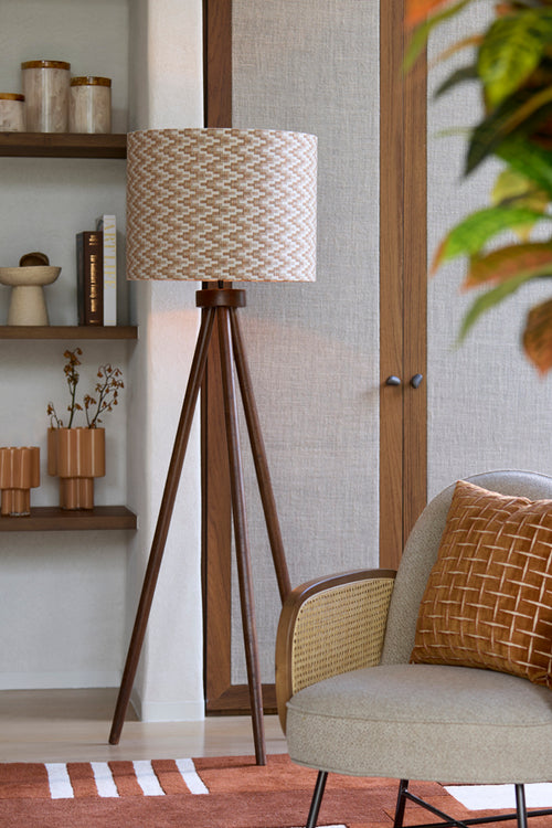 Light & Living vloerlamp  - bruin - 52x52x122 cm