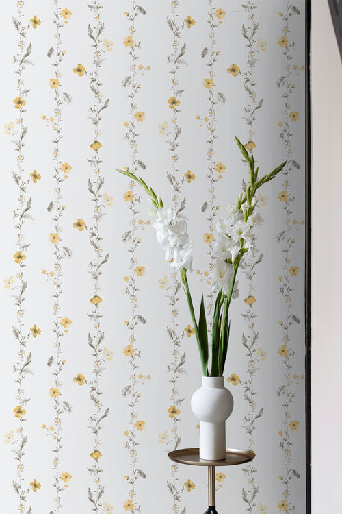 Sanders & Sanders behang bloemen geel en wit - 53 cm x 10 m - 640172 - vtwonen shop