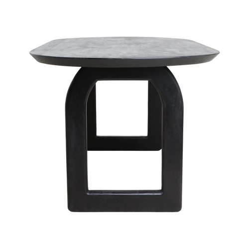 Raw materials eettafel Bullnose open - zwart - 180 cm