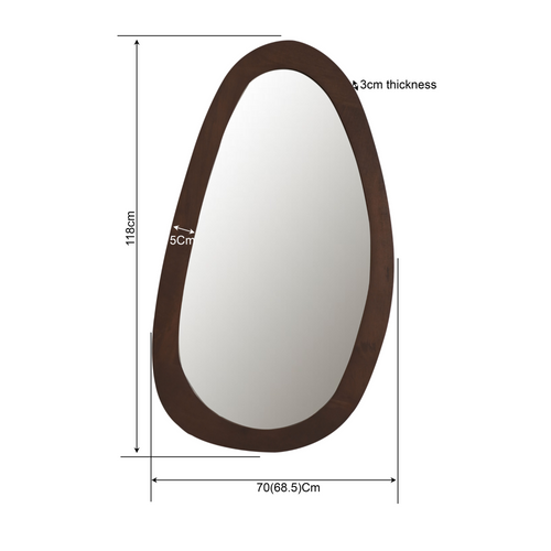Starfurn  spiegel Lou - bruin - 3x118x68cm