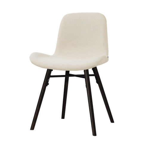 Nolon Nena-Fé eetkamerstoel cottonbeige - zwart houten onderstel - vtwonen shop