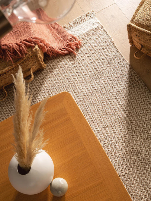 benuta wollen vloerkleed Kim - beige - 120x170 cm