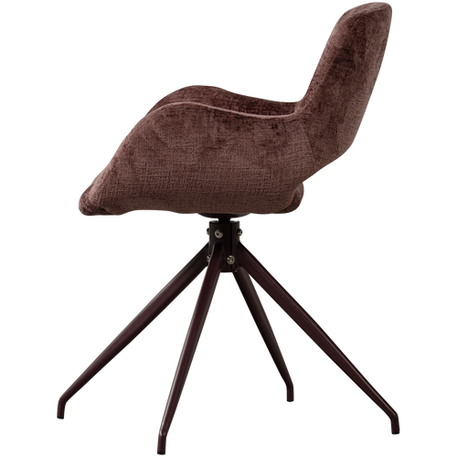 WOOOD eetkamerstoel Eliva - Structure Velvet - Paars - Set van 2 - vtwonen shop