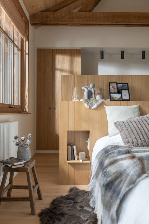 J-Line plaid Ruit - polyester - bruin/grijs/wit - 190 x 136 cm - vtwonen shop