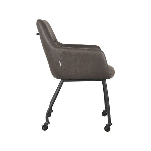 LABEL51 Eetkamerstoel Lenny - Antraciet - Zithoogte 45cm - Set van 2 - vtwonen shop