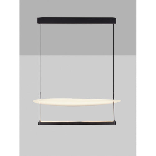 Nova Luce DIONA Geïntegreerde LED-hanglamp voor plafond, zandzwart, wit, Triac dimbaar, LED 55W 3600lm 2700K