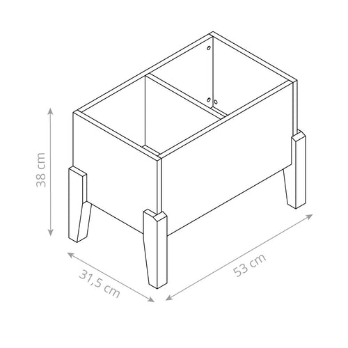 Petite Amélie Speelgoedkist CIEL - MDF - wit