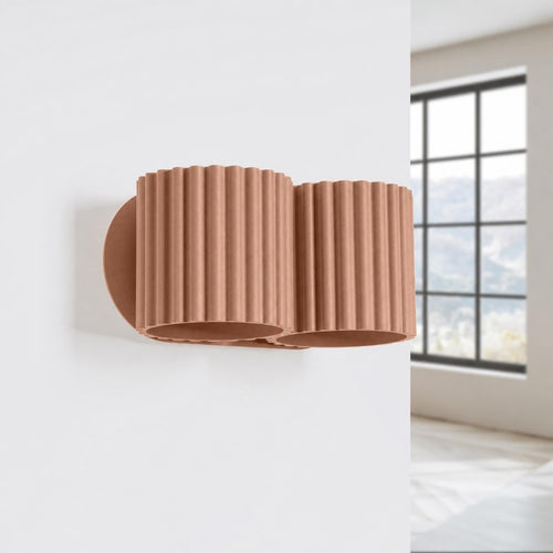 Sollux Lighting Wandlamp AURA 2 mokka G9 - 21x12x10cm