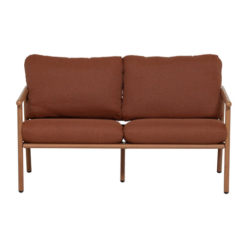 WOOOD tuin 2-zits bank & loungestoel Cavero - Aluminium - Terra