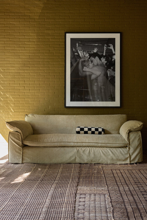 HKLIVING bank Nomad – corduroy rib hay – 244cm