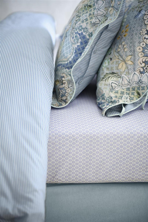 Pip Studio hoeslaken Thousand Leaves - 140x200 cm - blauw - vtwonen shop