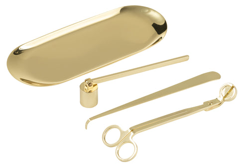 J-Line kaarsendief Candle Kit - ijzer - goud