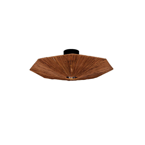 GOOD&MOJO plafonniere Panama - bruin - Ø65cm - vtwonen shop