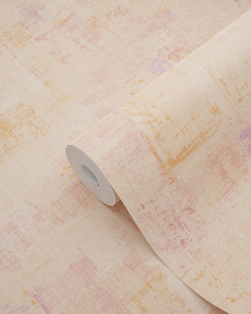 ESTAhome behang schilderachtige structuur perzik roze - 50 x 900 cm - 131846