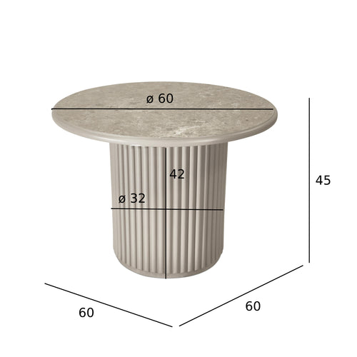 Furnhouse ronde salontafel Easy - Beige - Ø 60 cm