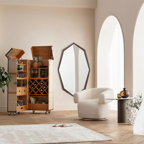 Kare Design Spiegel Octagon 150x90cm coffee