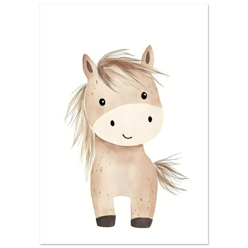 Artfulprints  Avontuurlijke pony   poster 50x70 cm - vtwonen shop