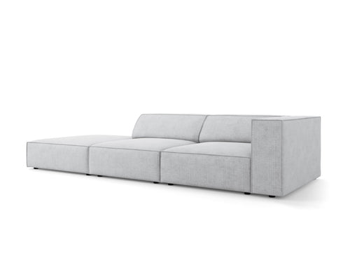 Cosmopolitan Design linker bank Arendal 4-zits, chenille met ribbeleffect, lichtgrijs - 102x262x70cm