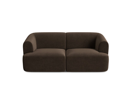 Cosmopolitan Design Modulaire bank Campi 2-zits, flueel chocolade - 90x180x70cm