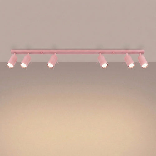 Sollux Lighting Plafondlamp RING 6L roze - 118x6x16cm