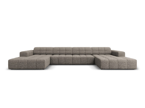Cosmopolitan Design Panoramische bank Chicago 6-zits, chenille grijs - 167x375x78cm