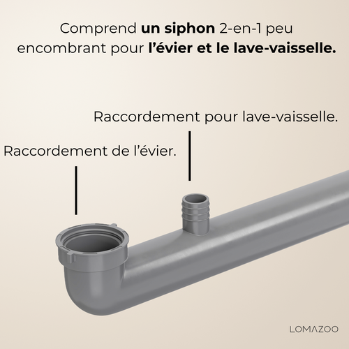 LOMAZOO Spoelbak Keuken Magnex - 40 x 40 cm - Koper - RVS