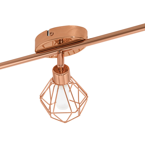 EGLO spot Zapata - 3 lichts - koper - wit - vtwonen shop