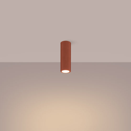 Sollux Lighting Plafondlamp KARBON 20 rood oker - 6,5x6,5x20cm