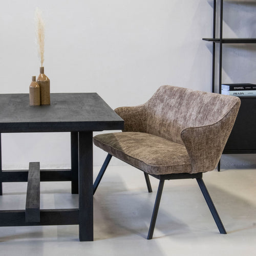 Giga Meubel Eetkamerbank Taylor - Taupe Stof - 160x60x88cm