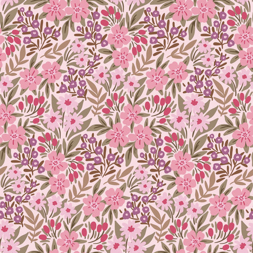 ESTAhome behang bloemen paars en roze - 50 x 900 cm - 131446 - vtwonen shop