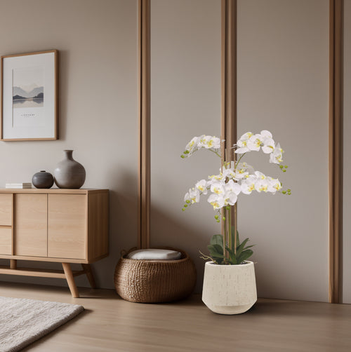 Maxifleur Phalaenopsis kunst Orchidee  95cm wit