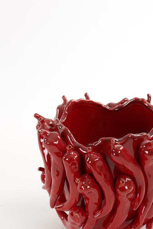 Light & Living vaas PEPPER - 25.5x24.5x20.5cm - rood