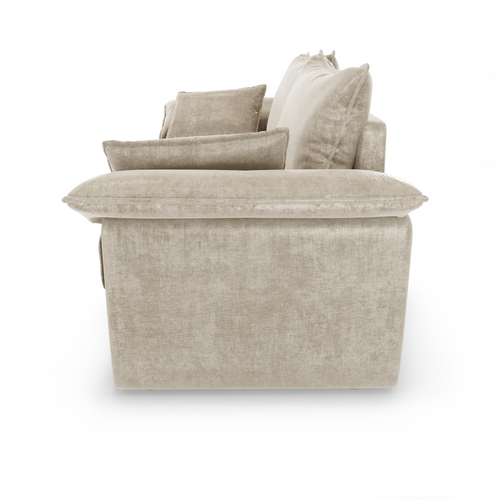 Sia Home - Rechte bank SASHA -  Fluweel - Beige - 232cm