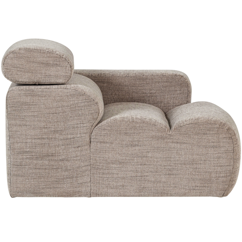 WOOOD 1-zits element bank arm rechts Novi - Polyester - Naturel Melange - 86x109x113