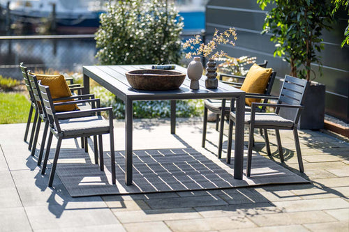 Garden Impressions Oklahoma tuinstoelen set van 4 carbon black