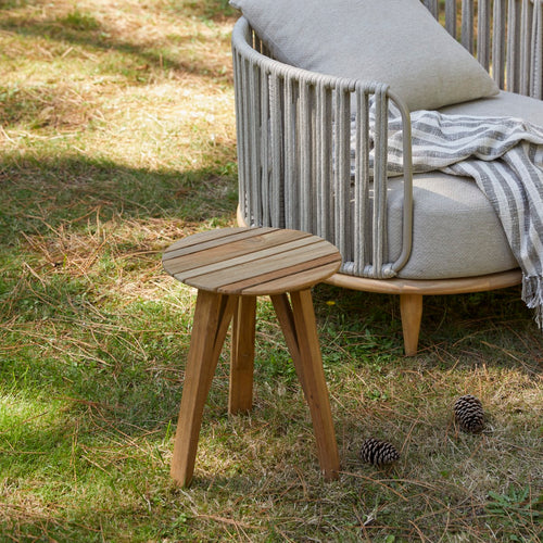 Tikamoon Tuintafeltje in gerecycled massief teak - Naturel