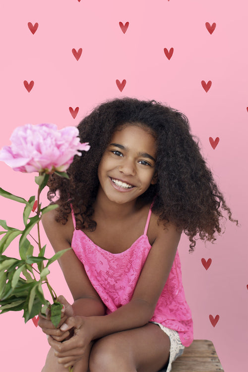 ESTAhome behang hartjes roze en rood - 50 x 900 cm - 131631 - vtwonen shop