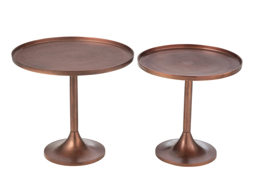 J-Line tafel - aluminium - brons - set van 2