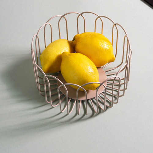 Ona - Draadmand 19xH10cm grijs Flores