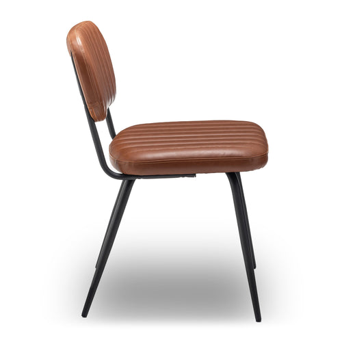 CALICOSY - Set van 2 SPARTE - Woonkamerstoelen - Bruin - 45x56x79 cm