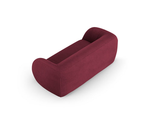 Cosmopolitan Design Bank Essen 2-zits, boucle, bordeaux - 95x210x86cm
